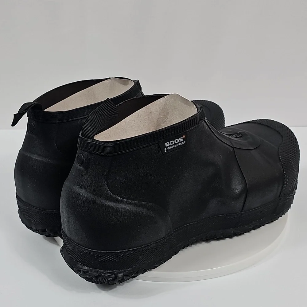 NIB Bogs Overshoe Zip Comp Toe Rain Boots Unisex 11 Black Waterproof Work Shoe